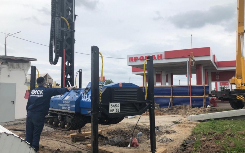 Забивка ж/б свай С50.30-6 на АЗС “Esco”