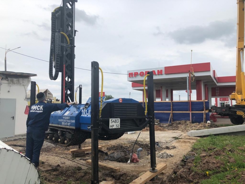Забивка ж/б свай С50.30-6 на АЗС “Esco”