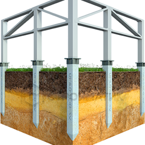 Фундамент забивных на жб сваях промышленных зданий и сооружений