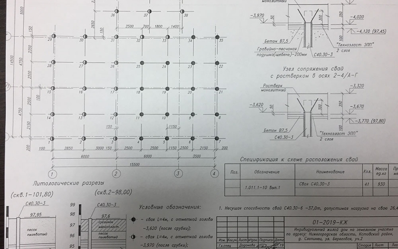 Забивка ж/б свай 300х300 мм. д.Слопинец