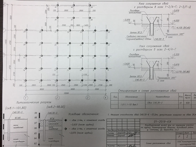 Забивка ж/б свай 300х300 мм. д.Слопинец
